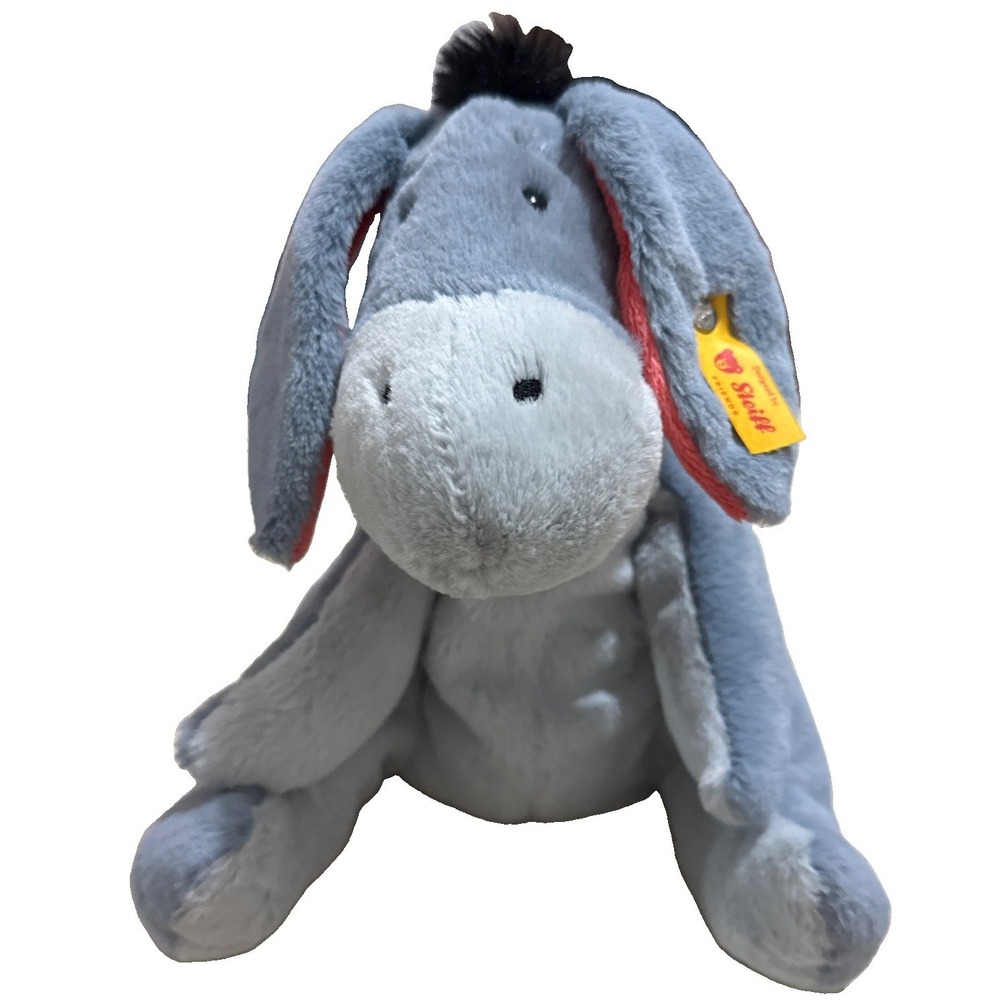 Steiff x Disney Eeyore Blue Gray Plush Soft Stuffed Animal 10" Winnie